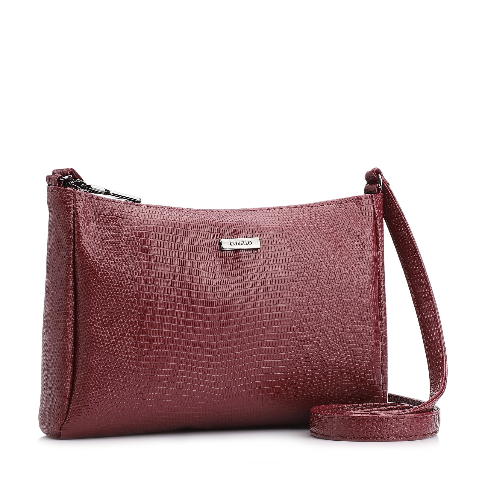 Bolsa Transversal Aalt Lezard Vinho