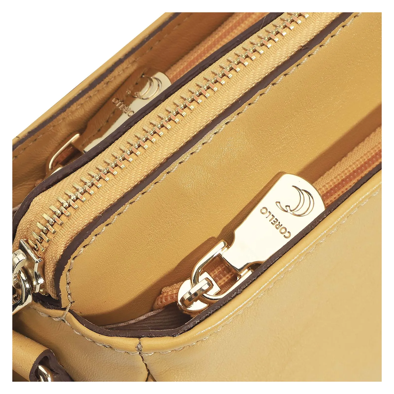 Bolsa Transversal Agnes Couro Amarelo