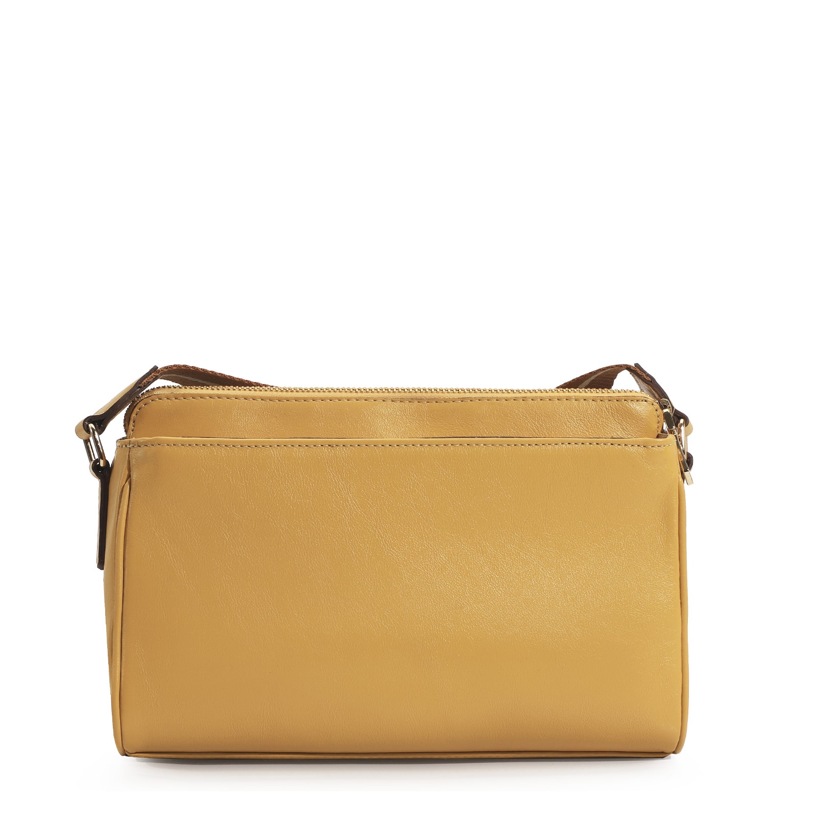 Bolsa Transversal Agnes Couro Amarelo