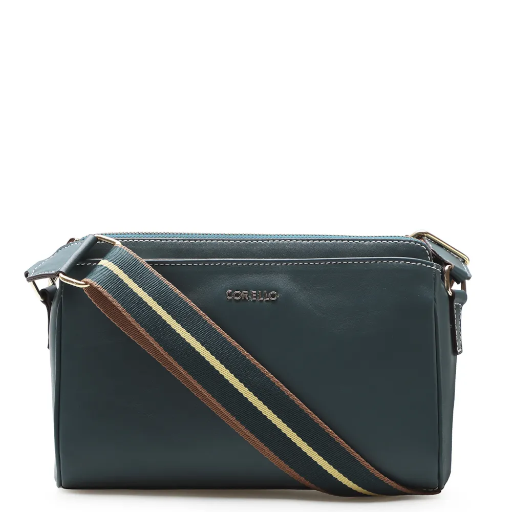 Bolsa Transversal Agnes Couro Azul