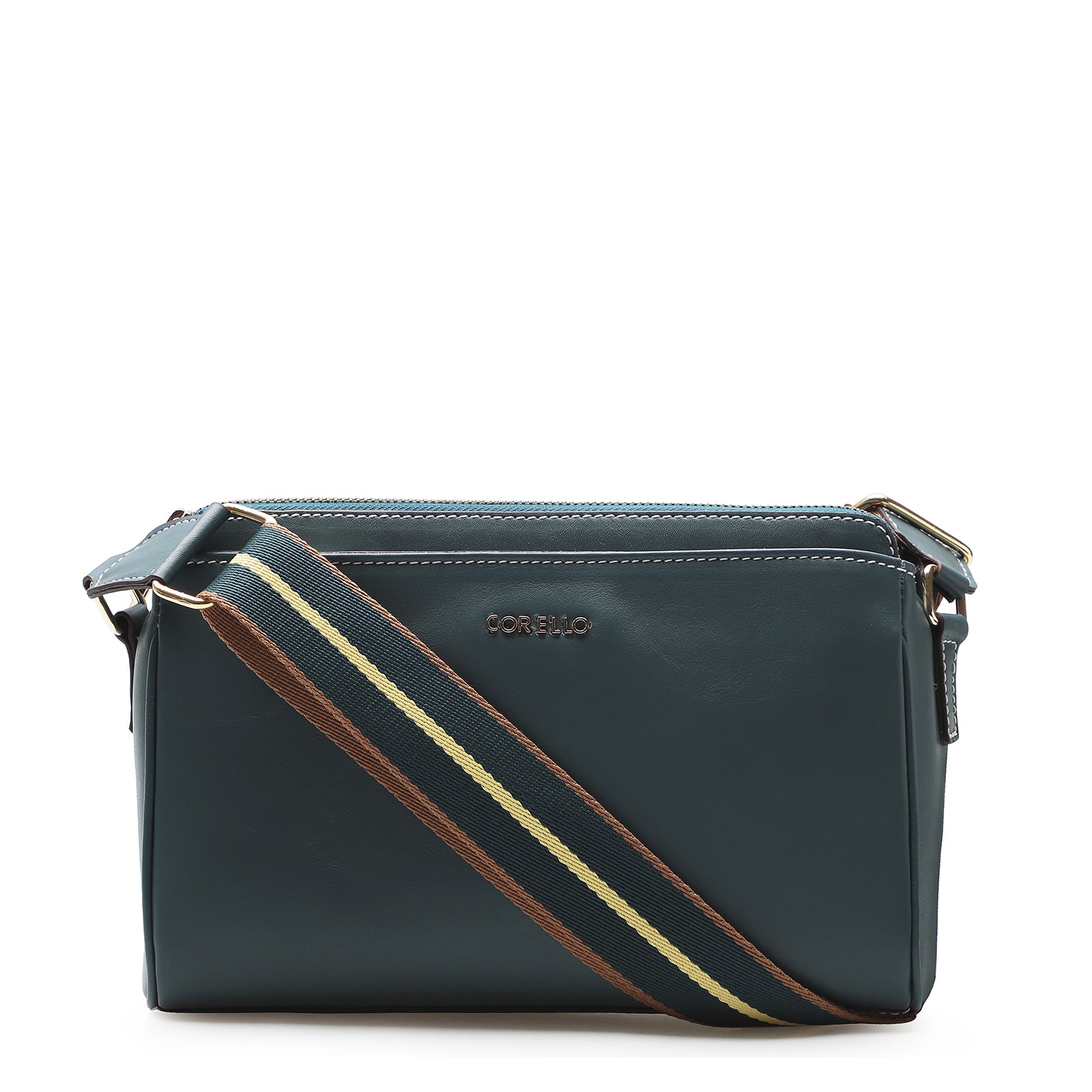Bolsa Transversal Agnes Couro Azul