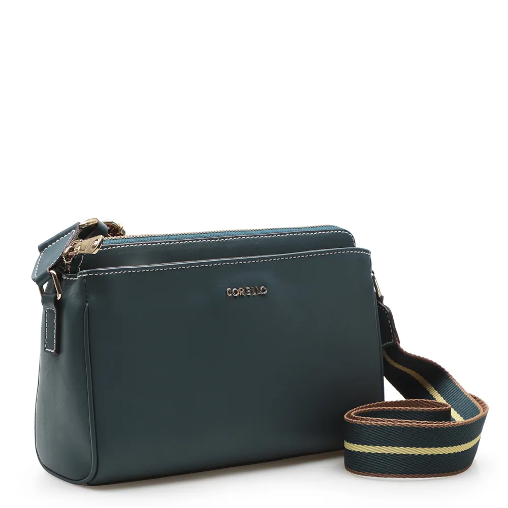 Bolsa Transversal Agnes Couro Azul - imagem 2