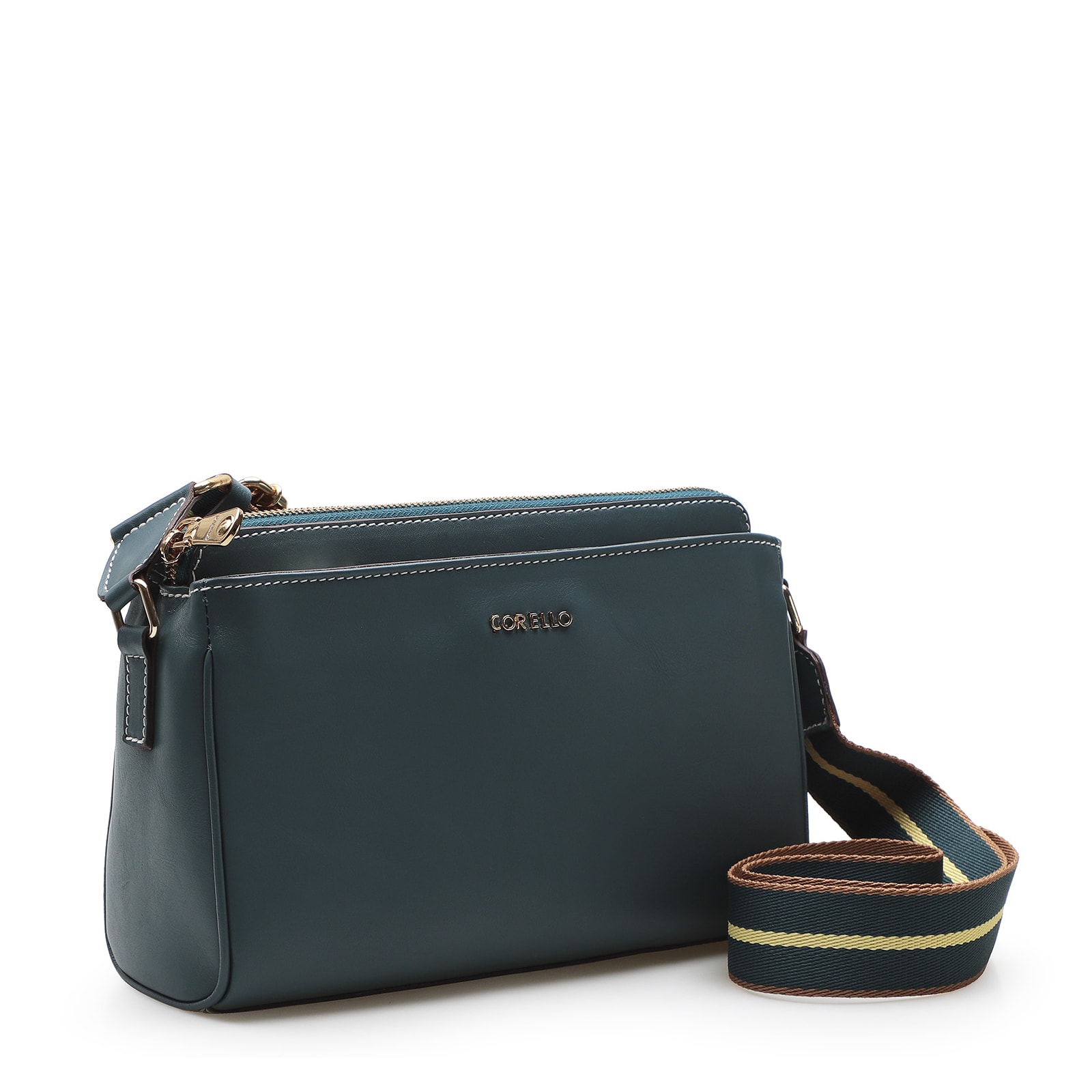 Bolsa Transversal Agnes Couro Azul