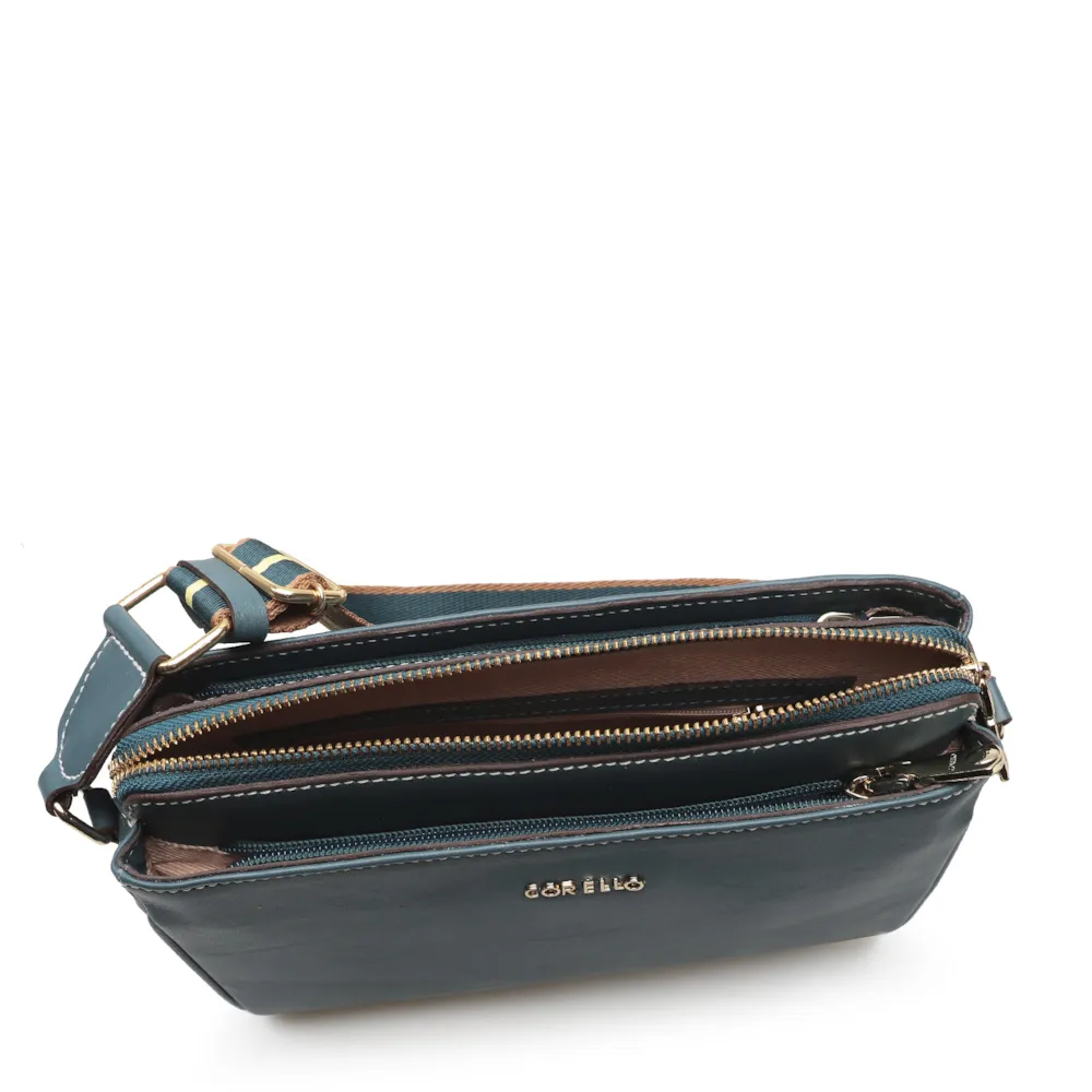 Bolsa Transversal Agnes Couro Azul - imagem 4