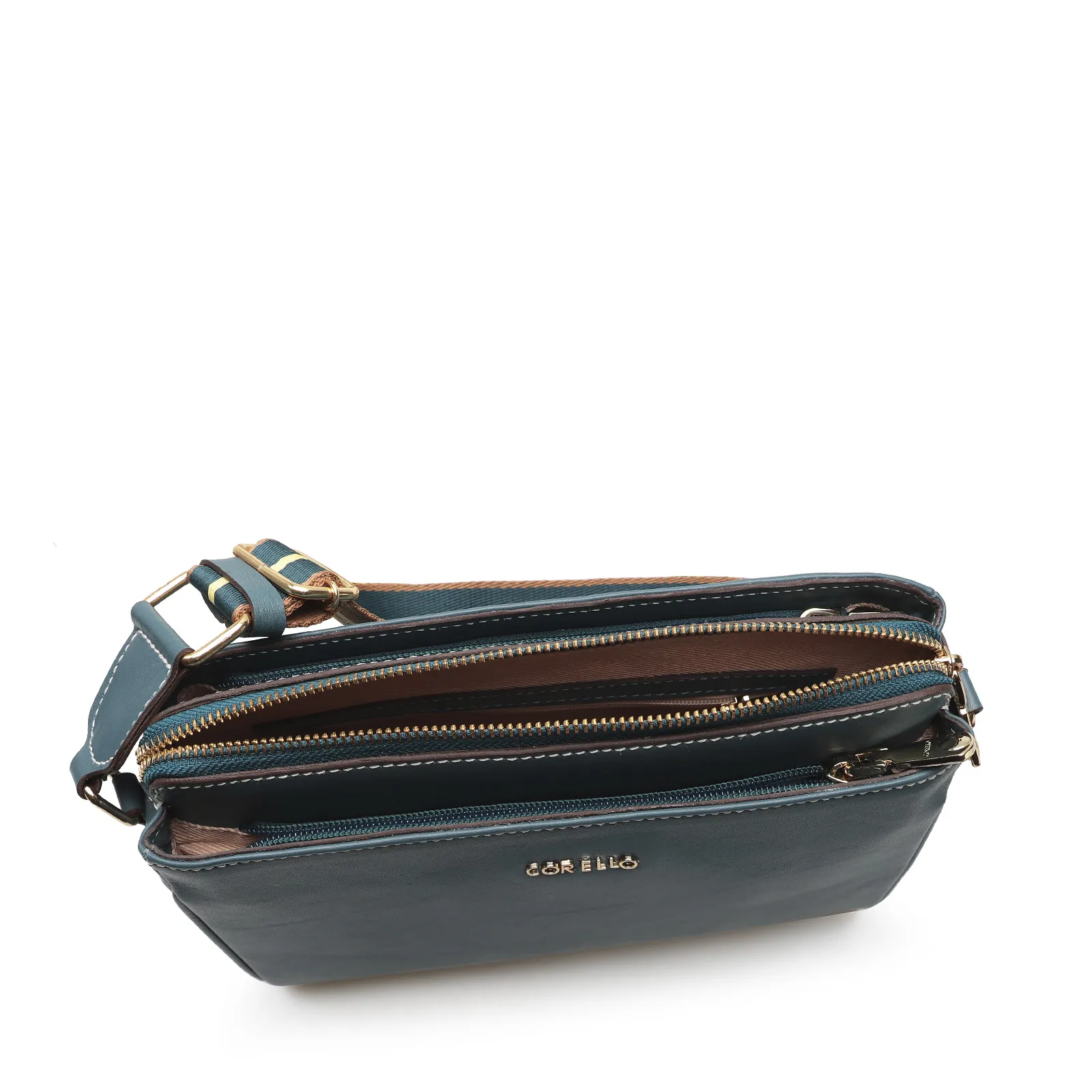Bolsa Transversal Agnes Couro Azul