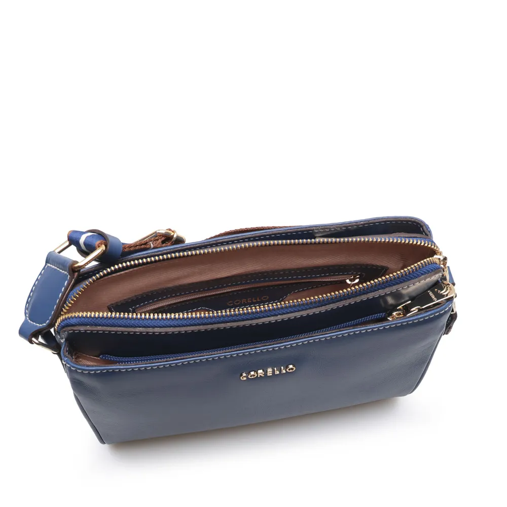 Bolsa Transversal Agnes Couro Azul - imagem 4