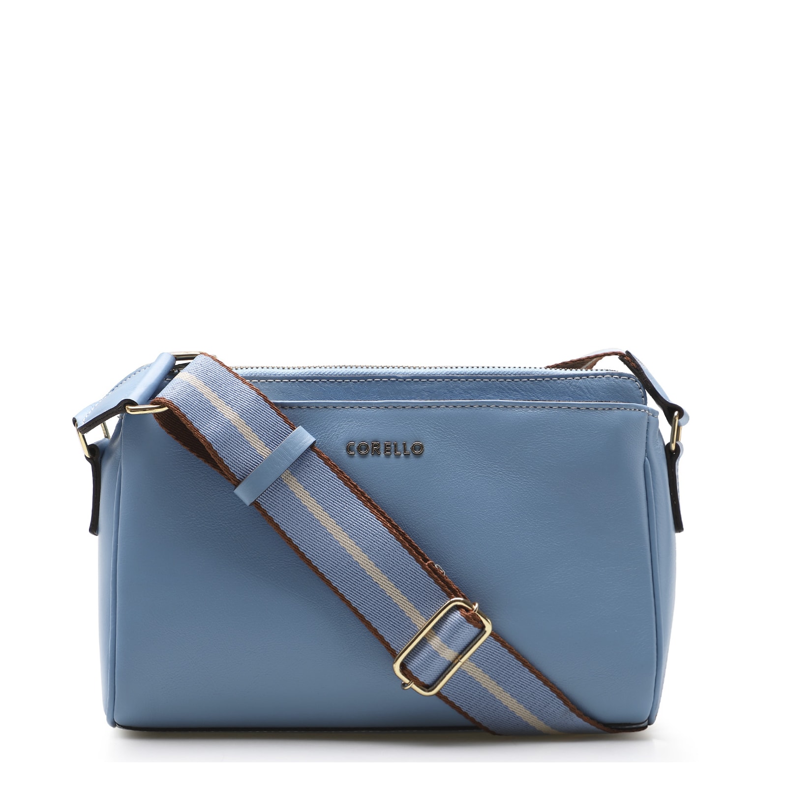 Bolsa Transversal Agnes Couro Azul