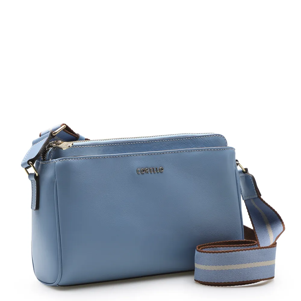 Bolsa Transversal Agnes Couro Azul - imagem 2