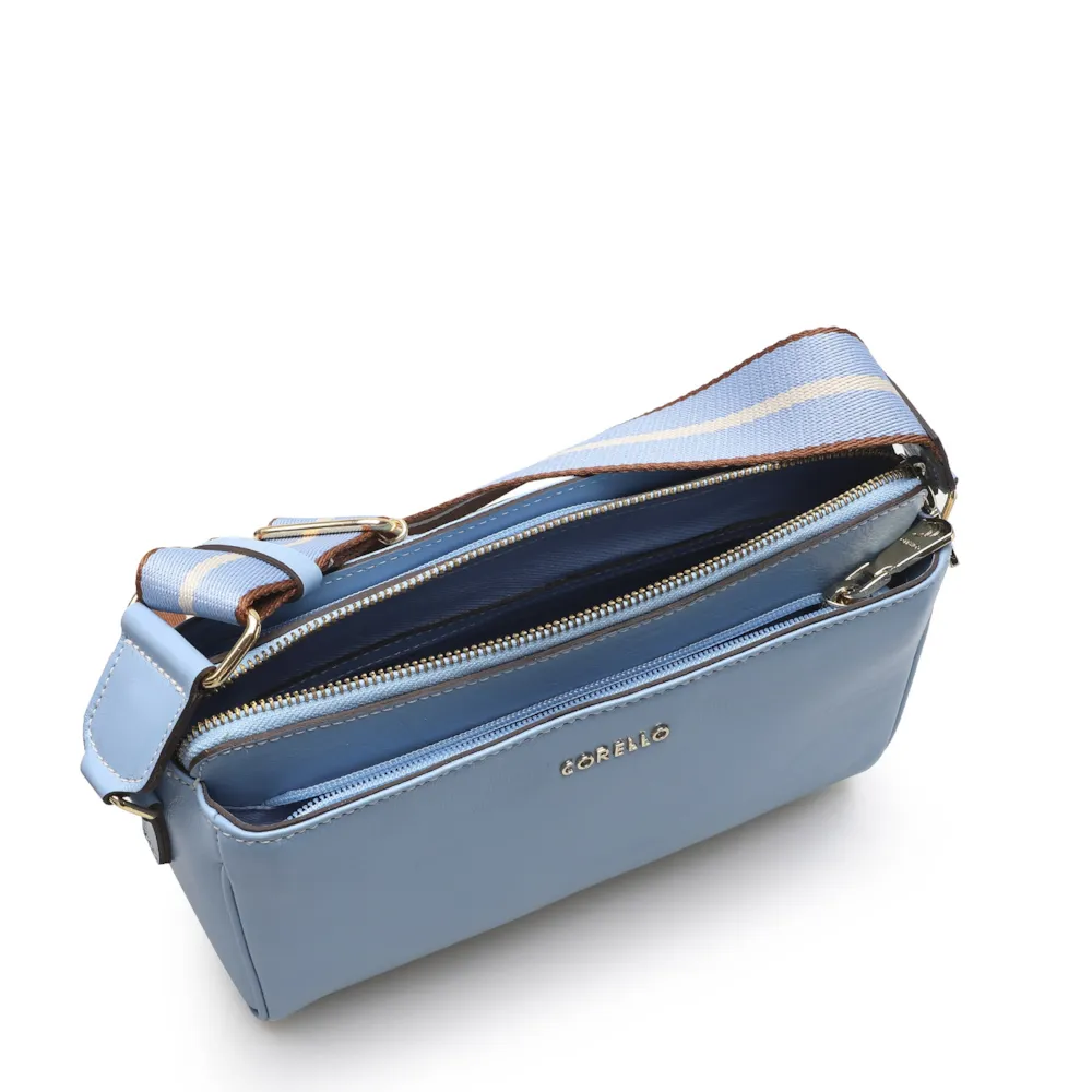 Bolsa Transversal Agnes Couro Azul - imagem 4
