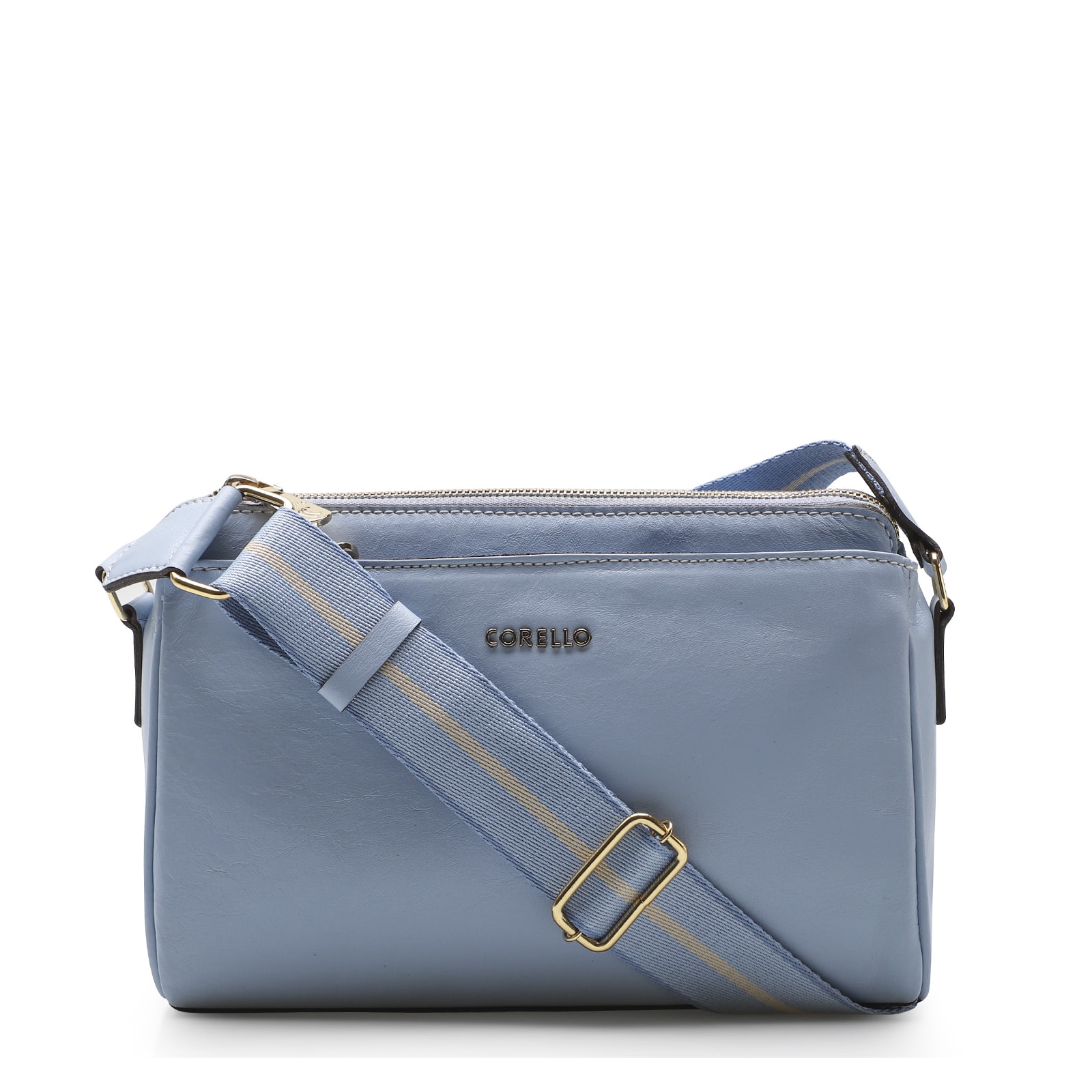 Bolsa Transversal Agnes Couro Azul