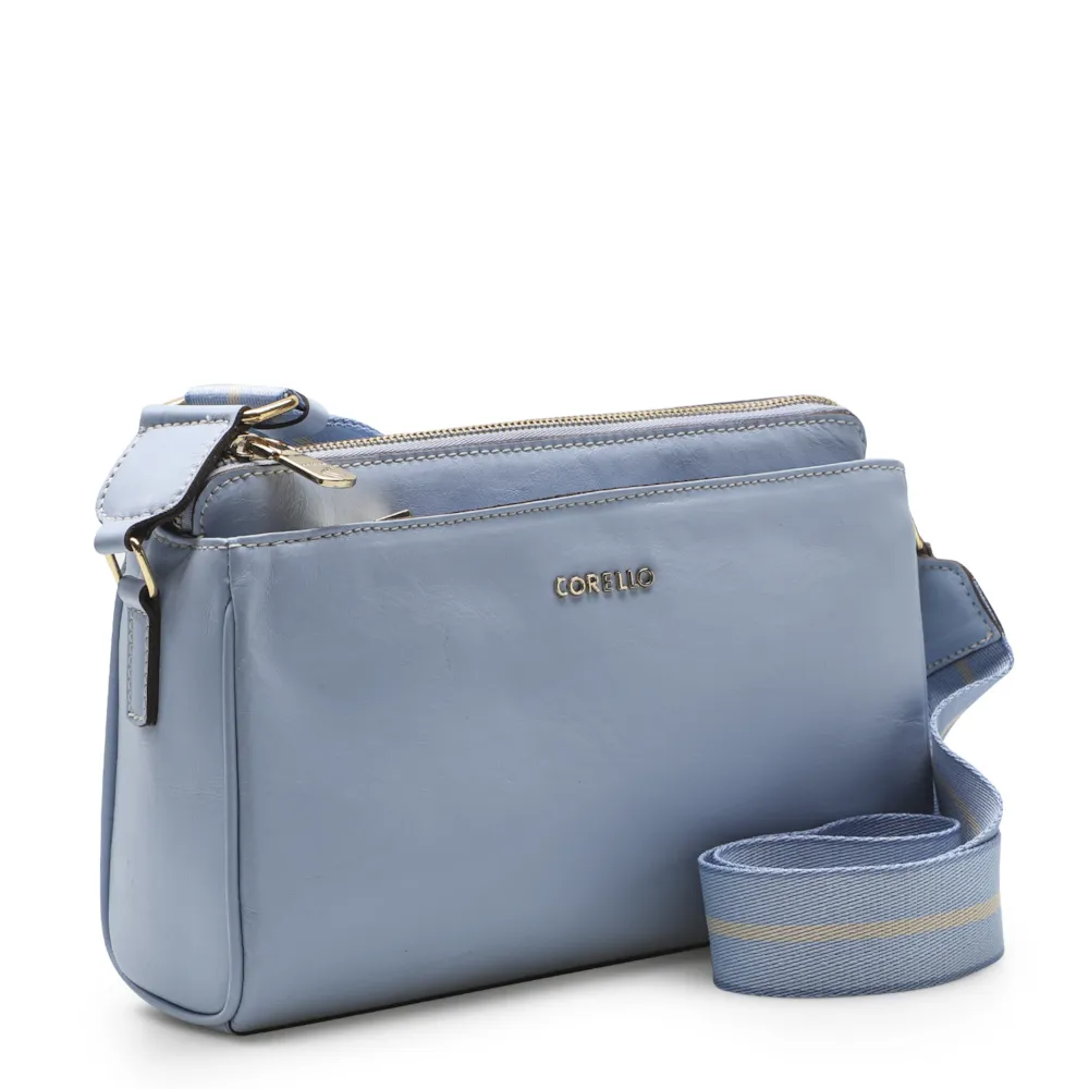 Bolsa Transversal Agnes Couro Azul - imagem 2