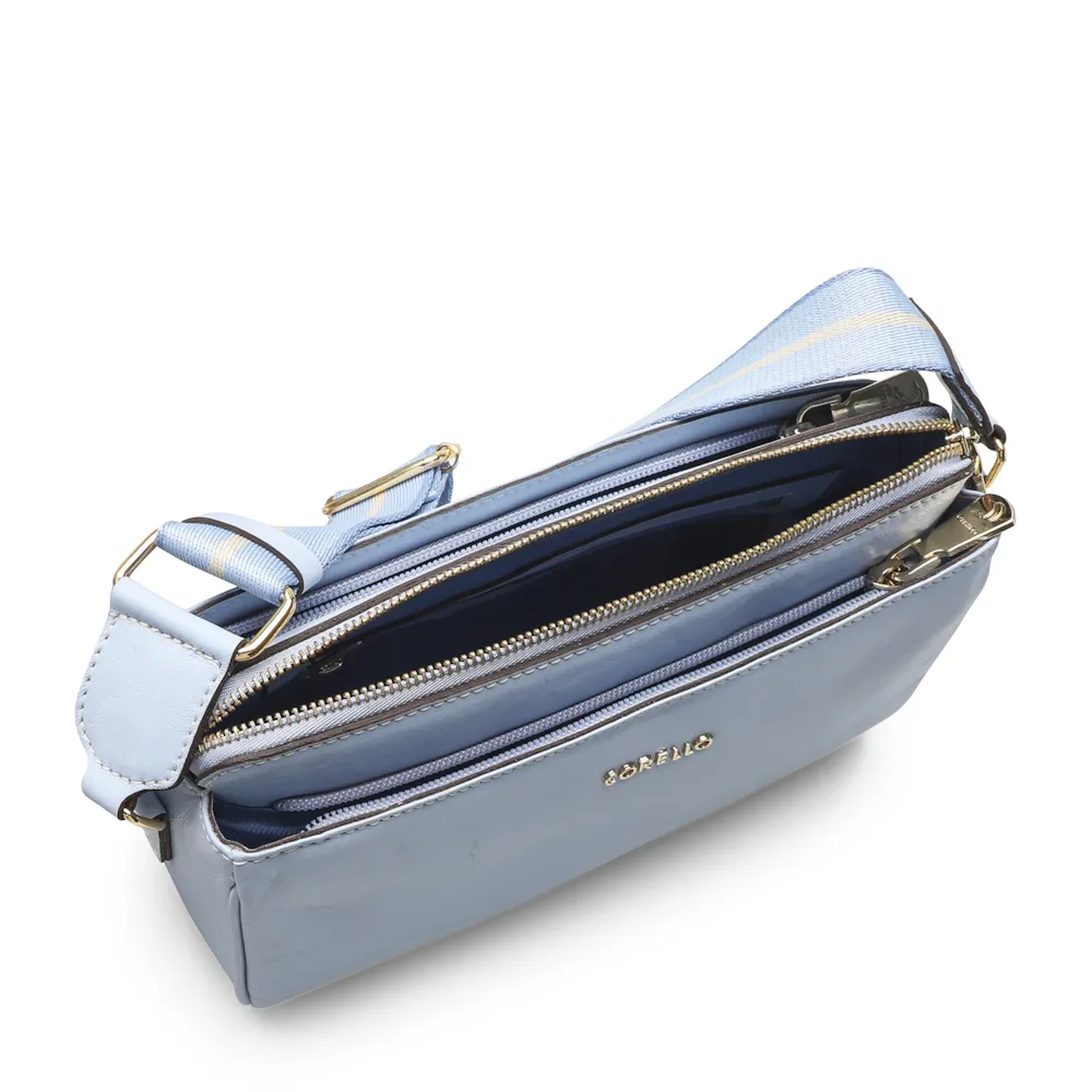 Bolsa Transversal Agnes Couro Azul - imagem 4