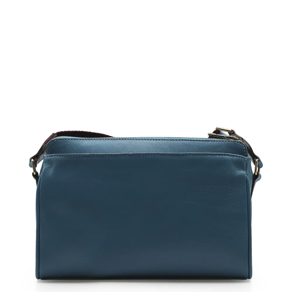 Bolsa Transversal Agnes Couro Azul - imagem 3