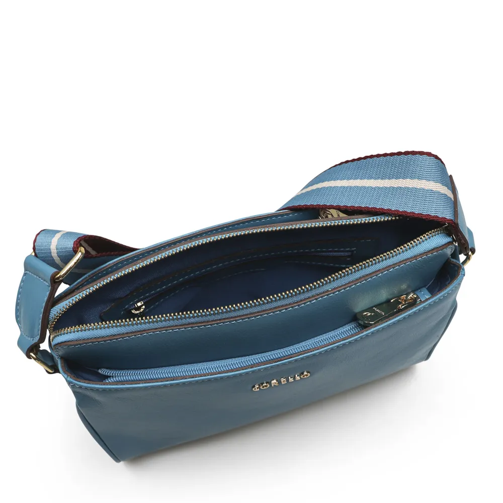 Bolsa Transversal Agnes Couro Azul - imagem 4