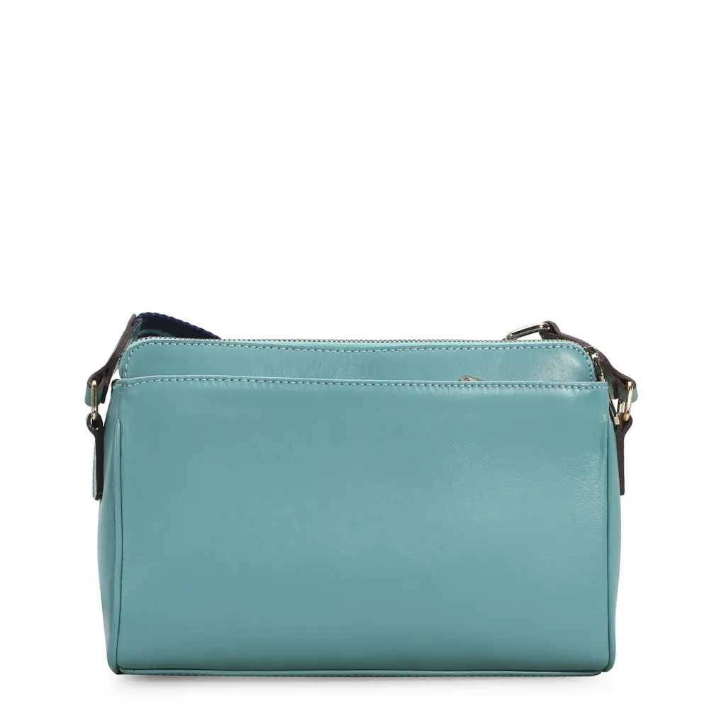 Bolsa Transversal Agnes Couro Azul - imagem 3