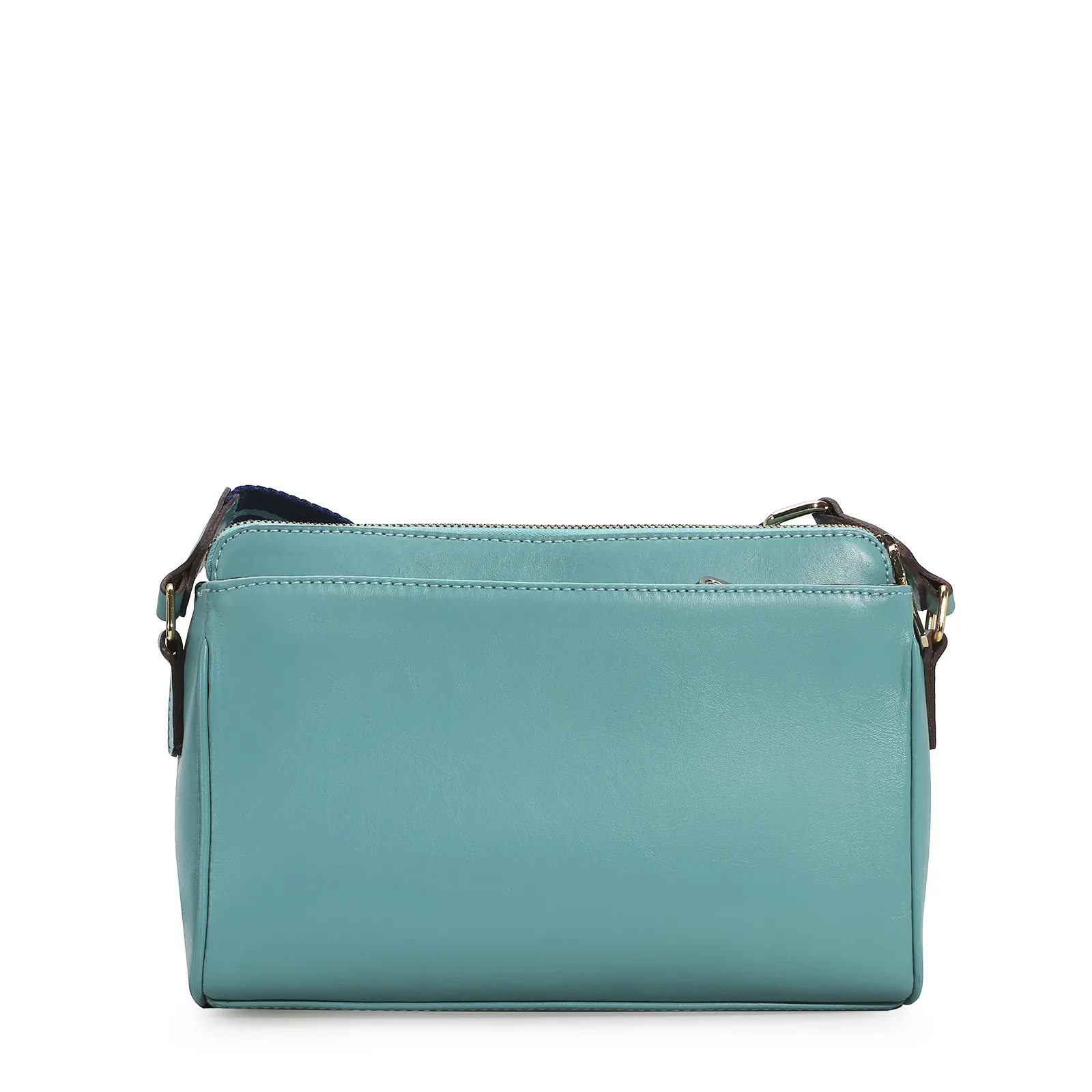 Bolsa Transversal Agnes Couro Azul