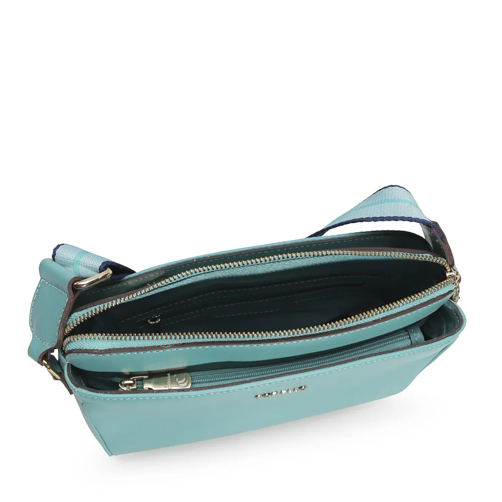 Bolsa Transversal Agnes Couro Azul - imagem 4
