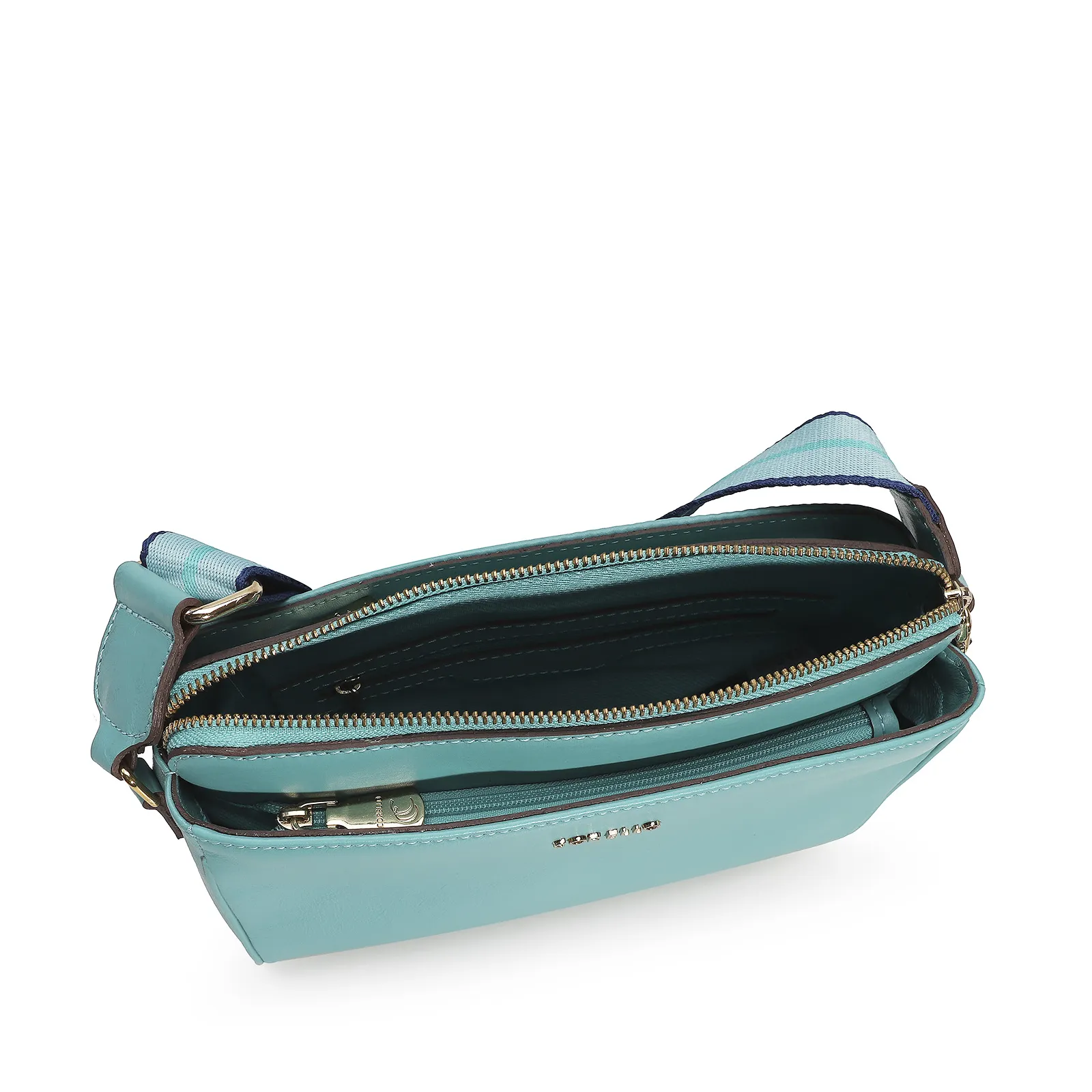 Bolsa Transversal Agnes Couro Azul