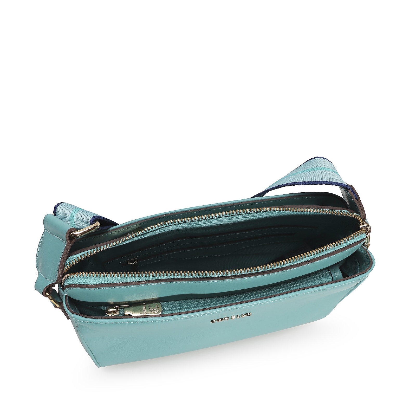 Bolsa Transversal Agnes Couro Azul