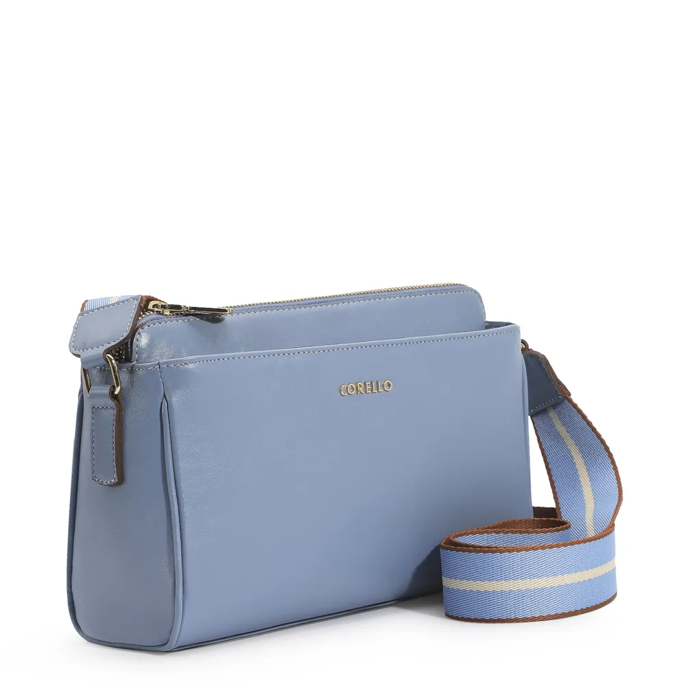 Bolsa Transversal Agnes Couro Azul - imagem 3