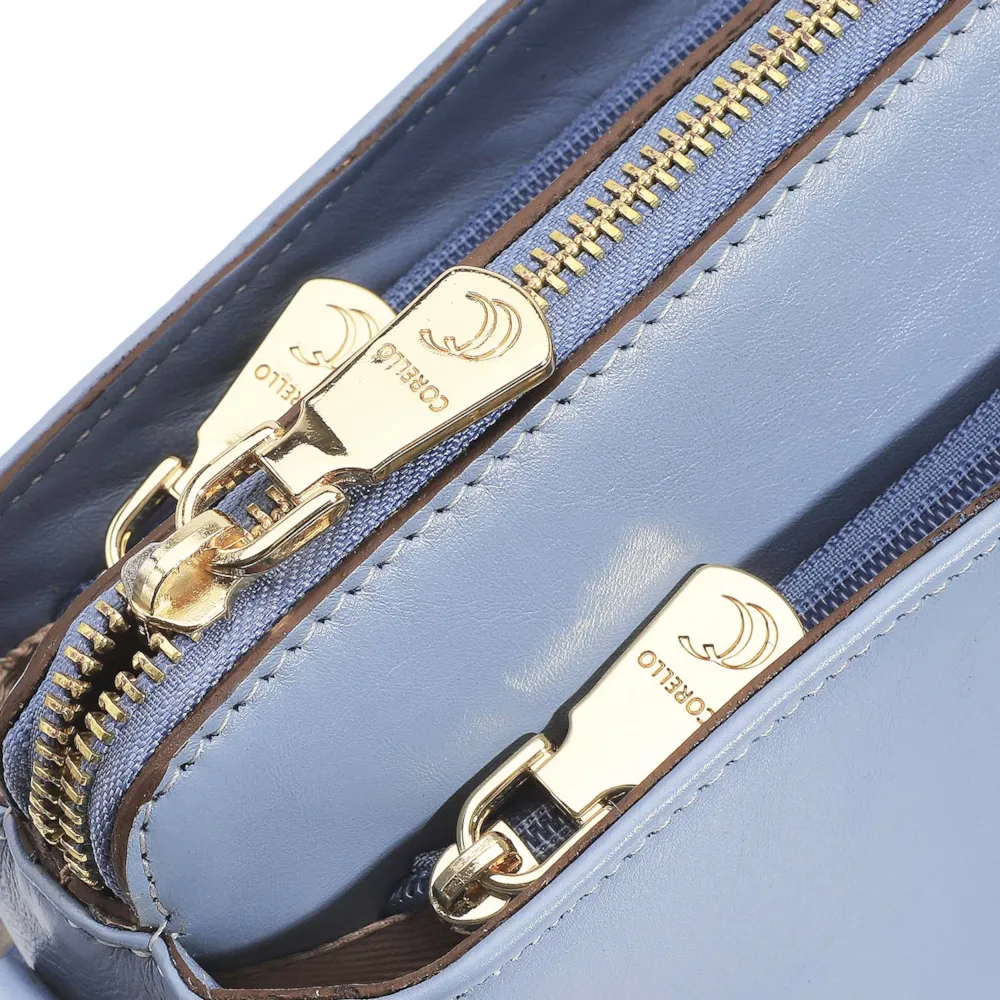 Bolsa Transversal Agnes Couro Azul - imagem 6