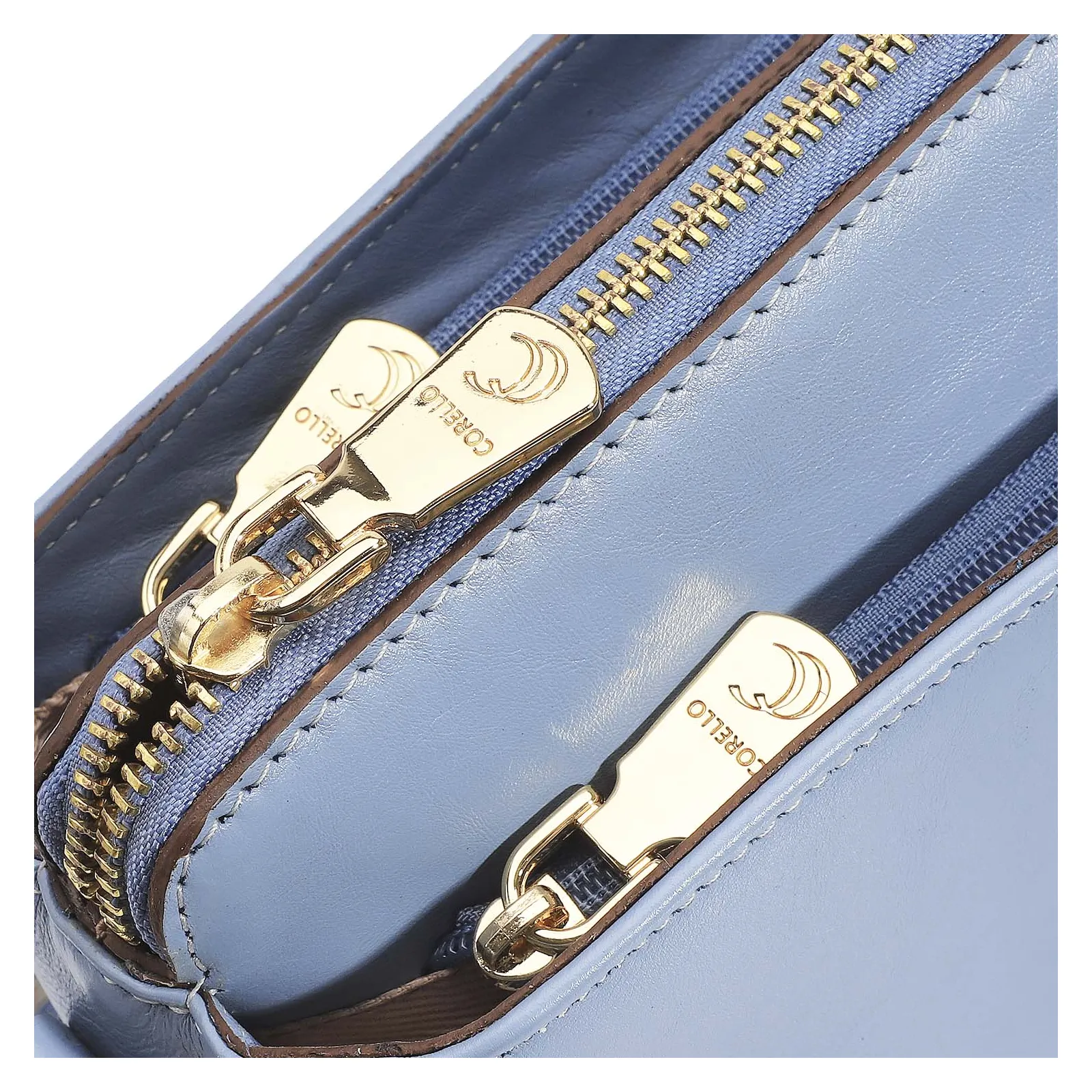 Bolsa Transversal Agnes Couro Azul