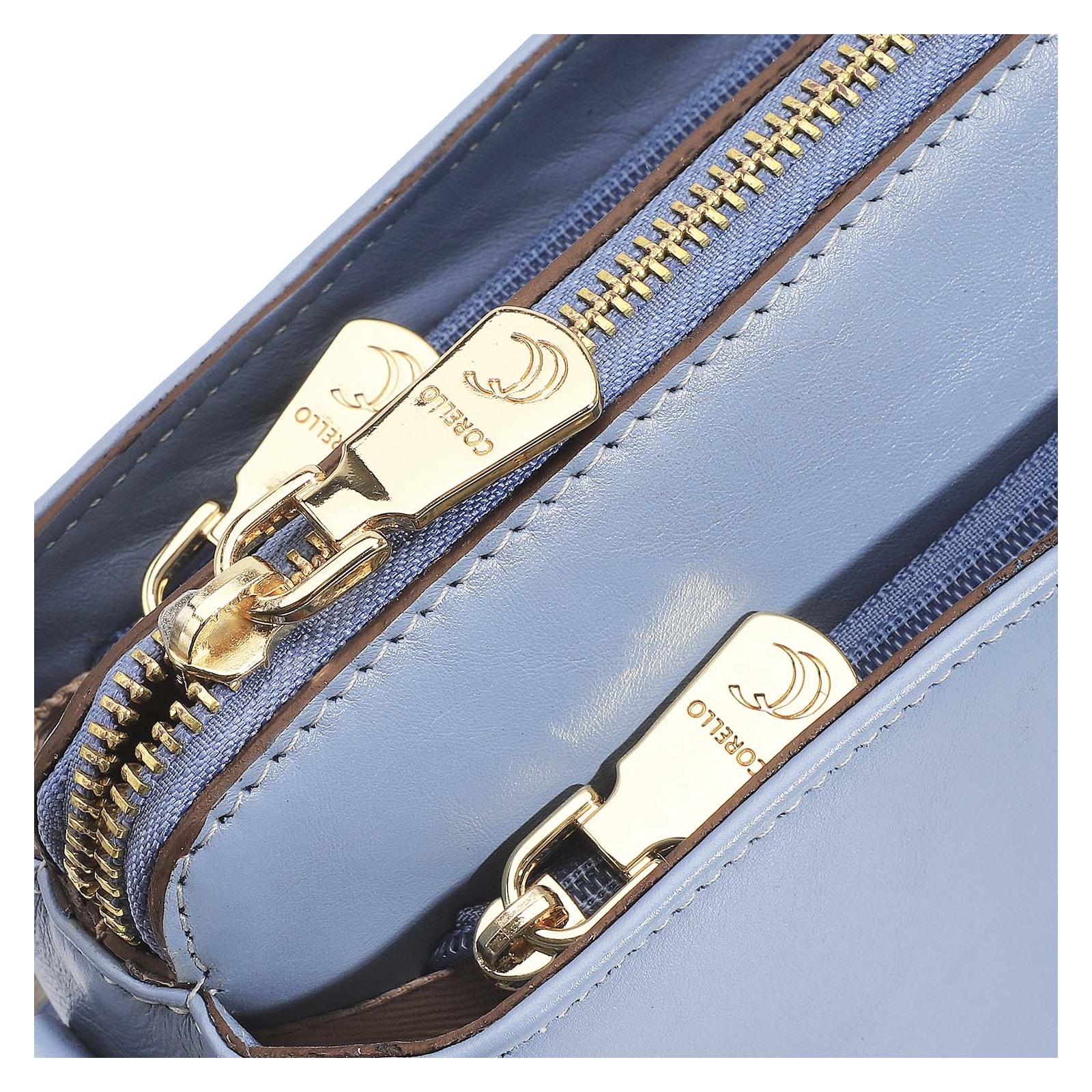 Bolsa Transversal Agnes Couro Azul