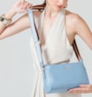 Bolsa Transversal Agnes Couro Azul - imagem 2