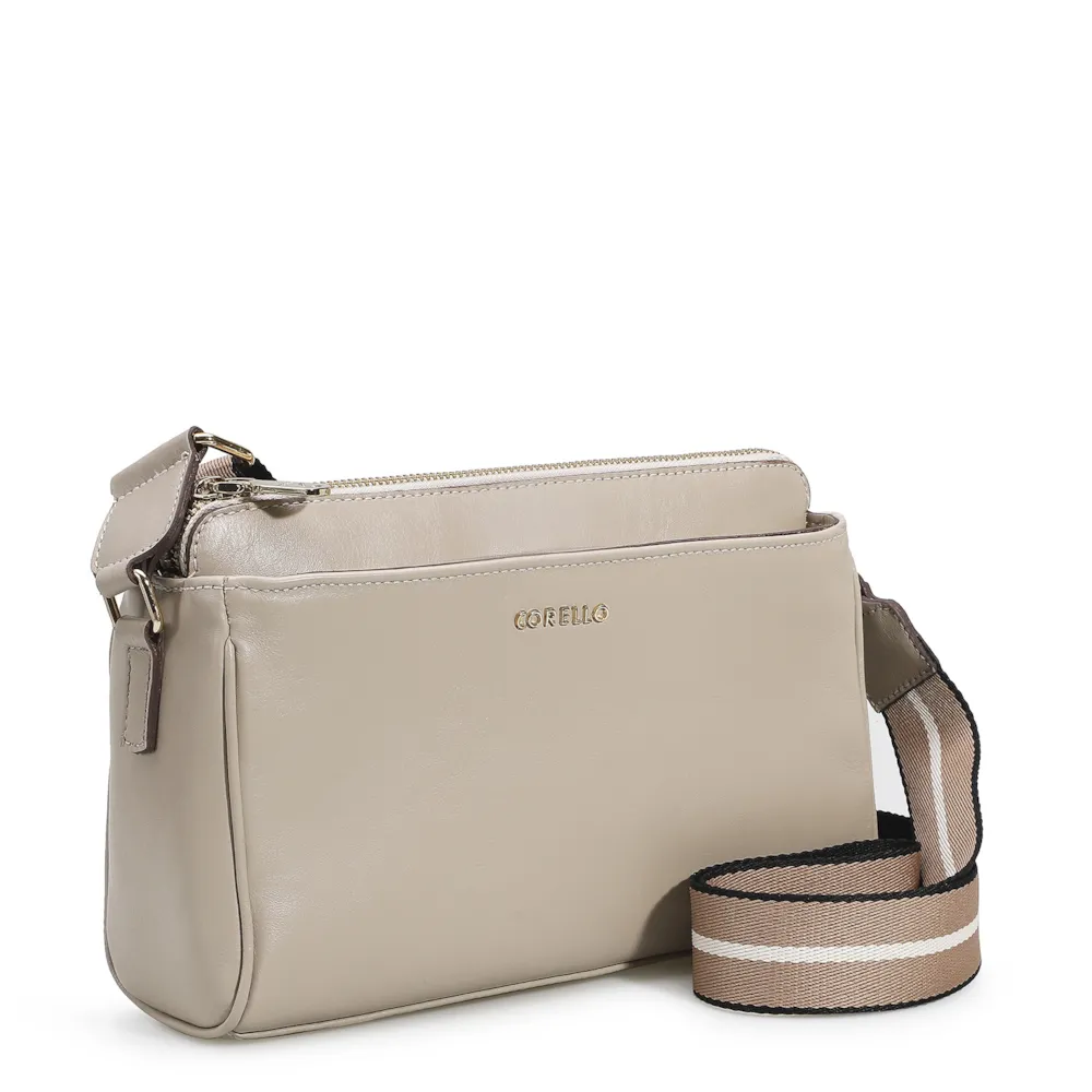 Bolsa Transversal Agnes Couro Bege - imagem 2