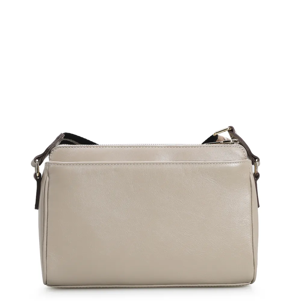 Bolsa Transversal Agnes Couro Bege - imagem 3