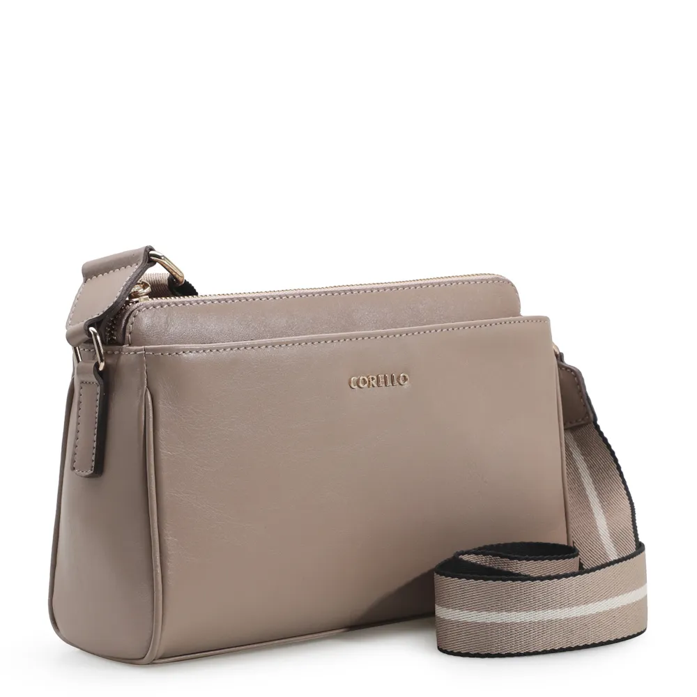 Bolsa Transversal Agnes Couro Bege - imagem 2