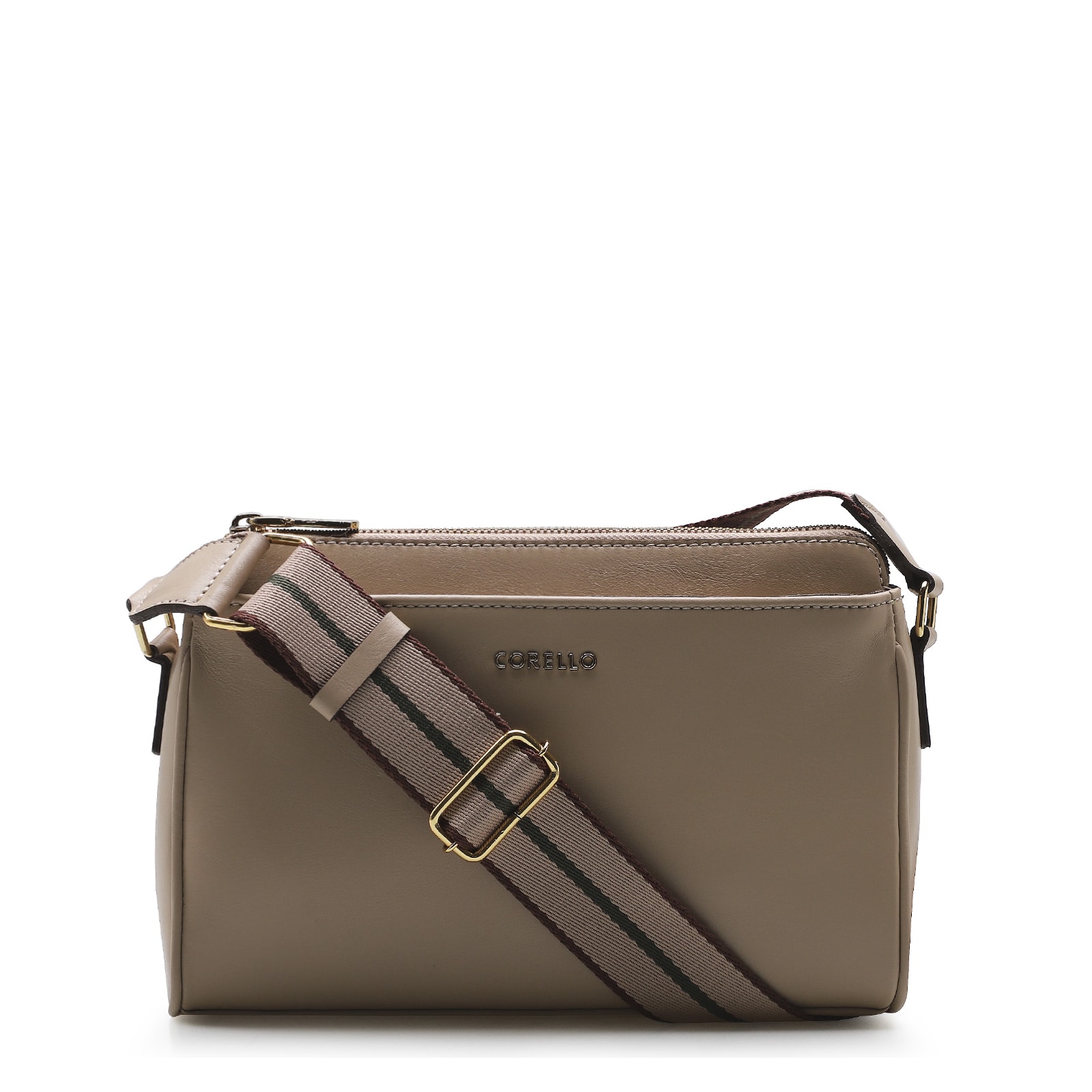 Bolsa Transversal Agnes Couro Bege