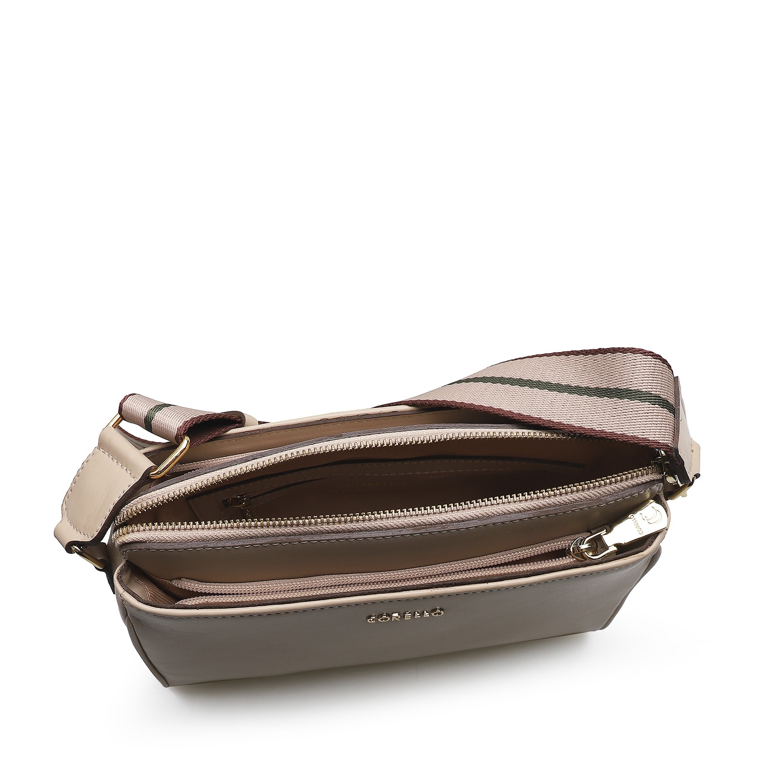 Bolsa Transversal Agnes Couro Bege