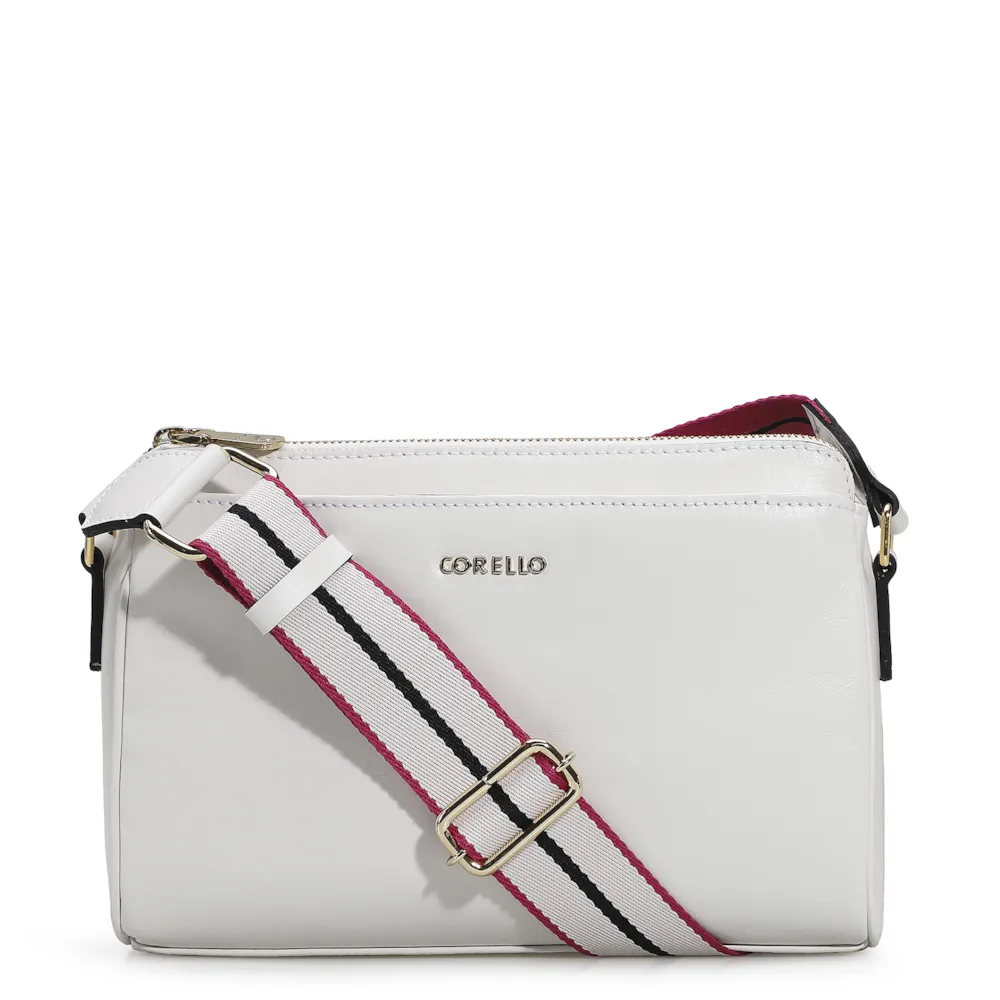 Bolsa Transversal Agnes Couro Branco