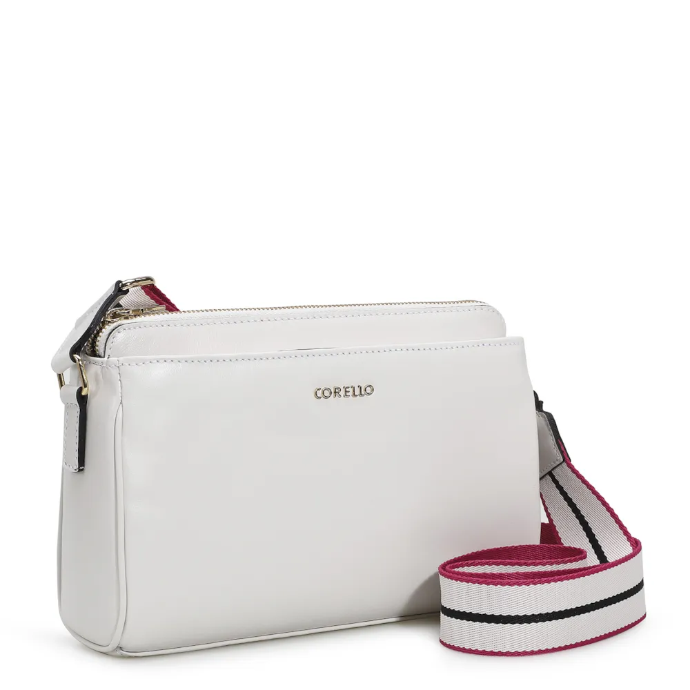 Bolsa Transversal Agnes Couro Branco - imagem 2