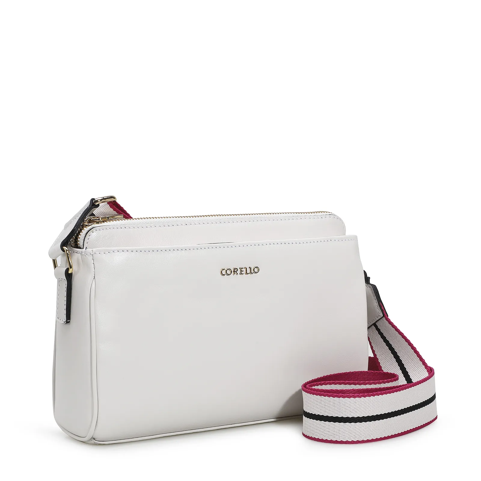 Bolsa Transversal Agnes Couro Branco