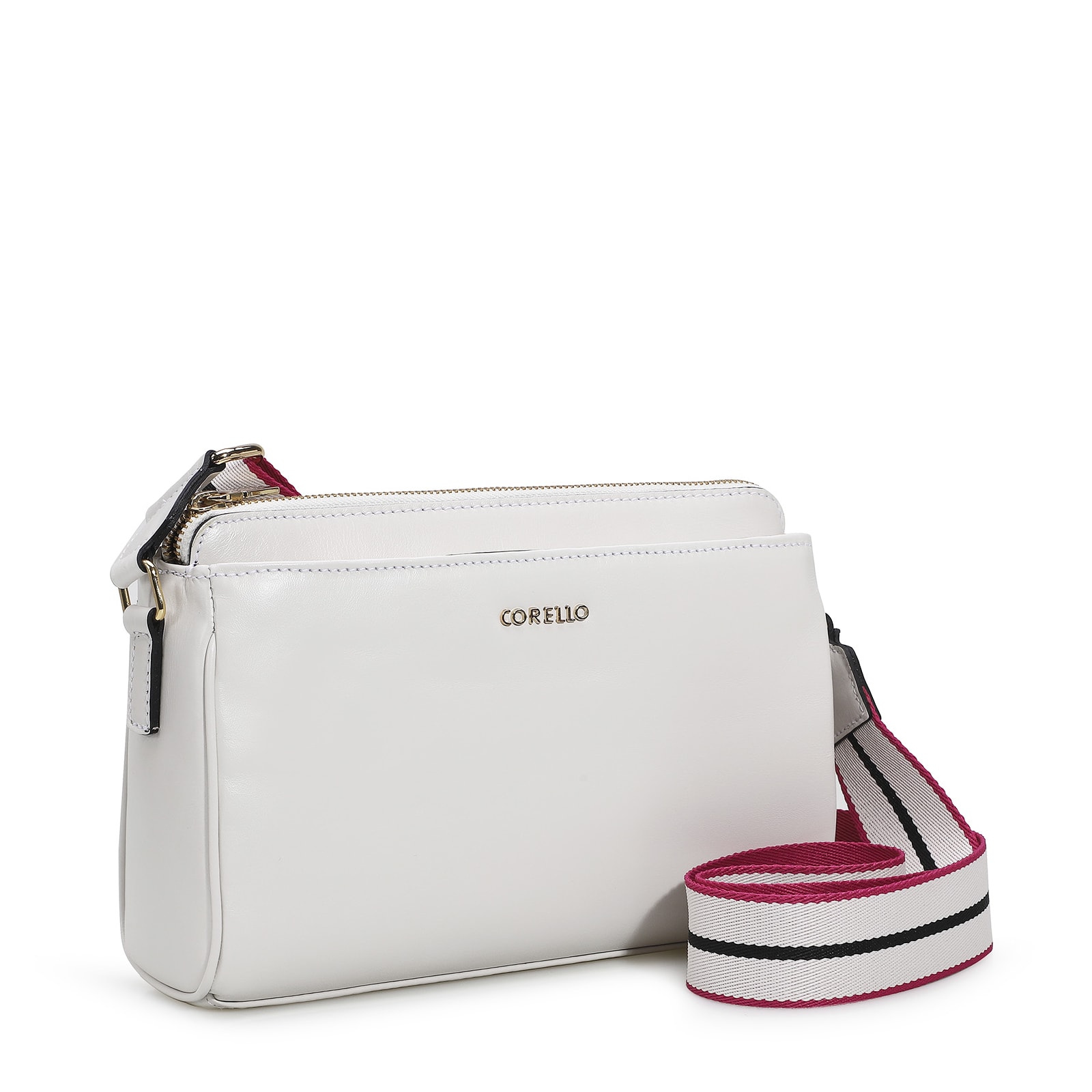 Bolsa Transversal Agnes Couro Branco