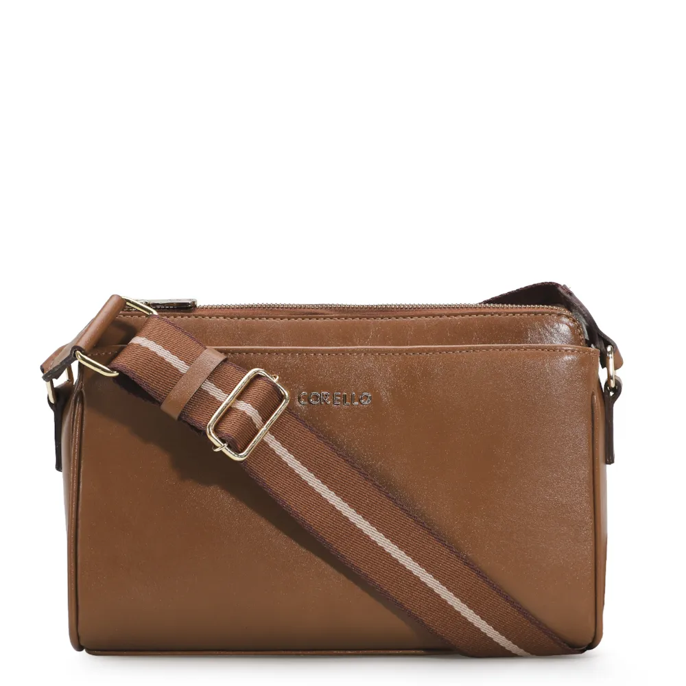 Bolsa Transversal Agnes Couro Caramelo