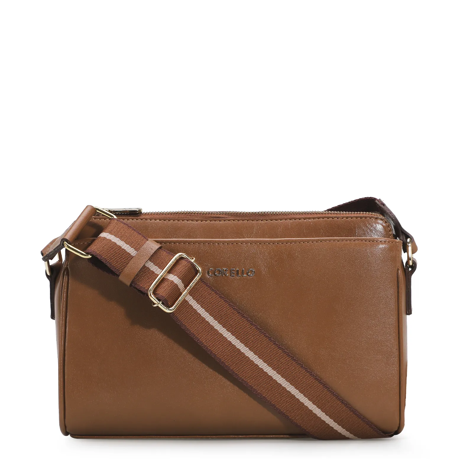 Bolsa Transversal Agnes Couro Caramelo
