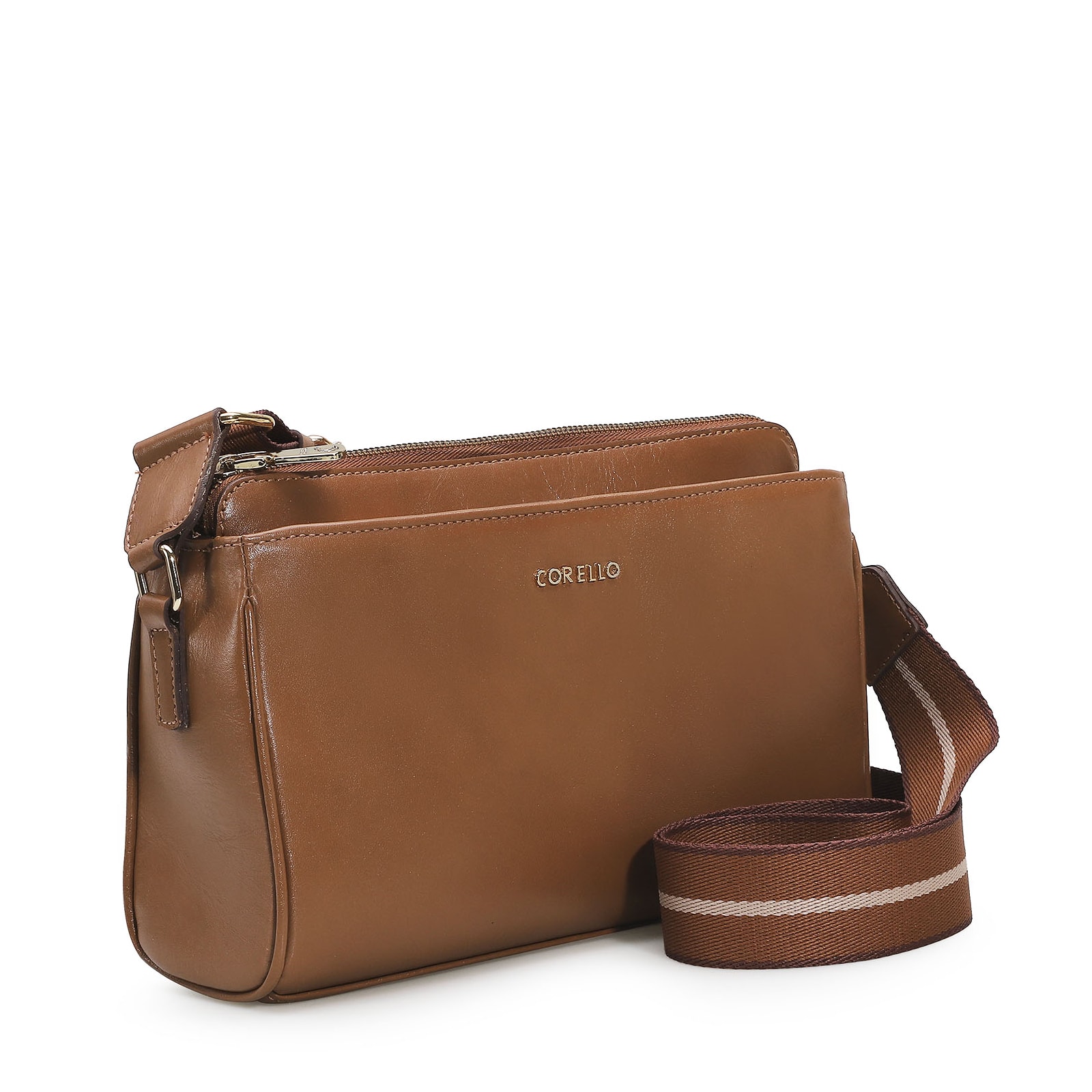 Bolsa Transversal Agnes Couro Caramelo