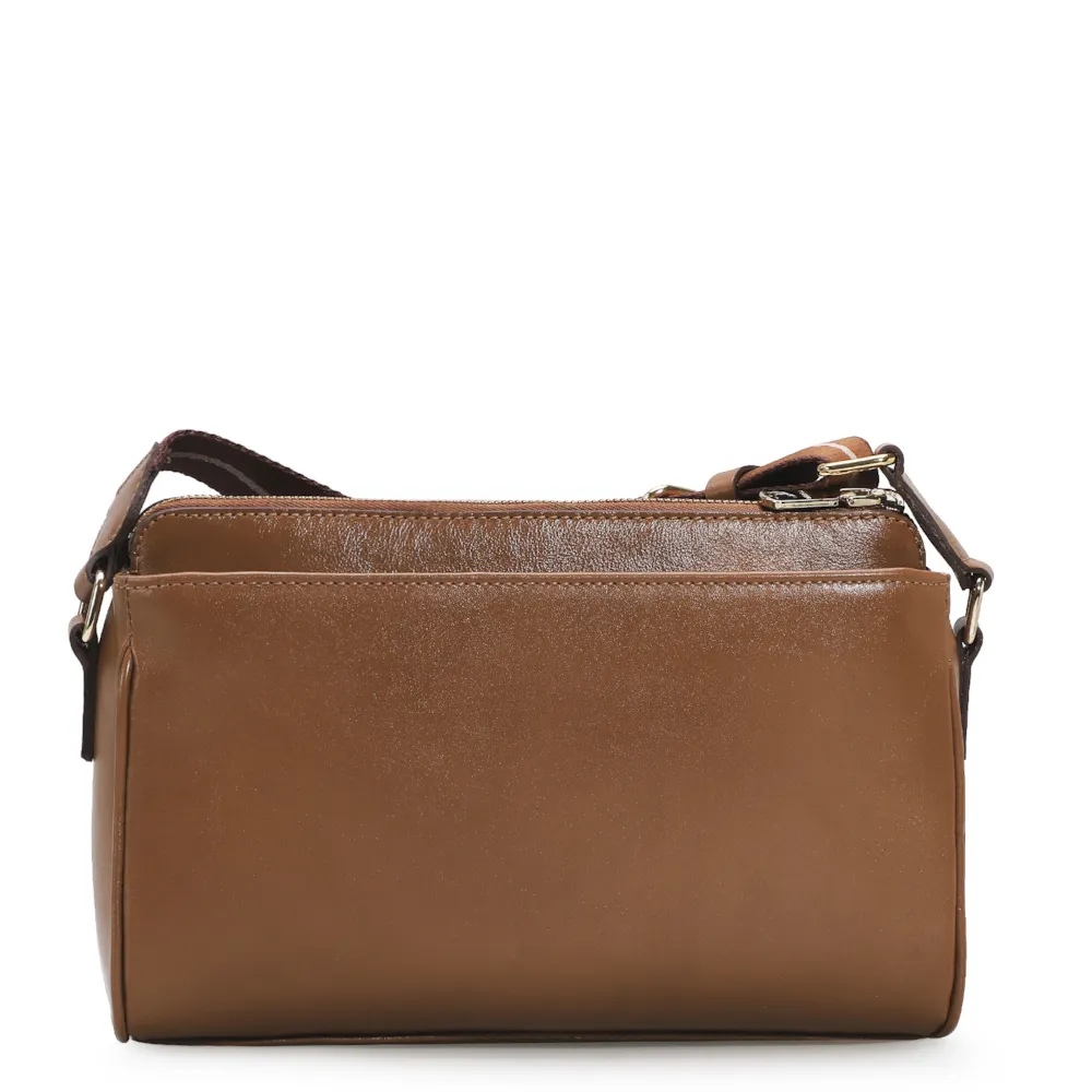 Bolsa Transversal Agnes Couro Caramelo - imagem 3