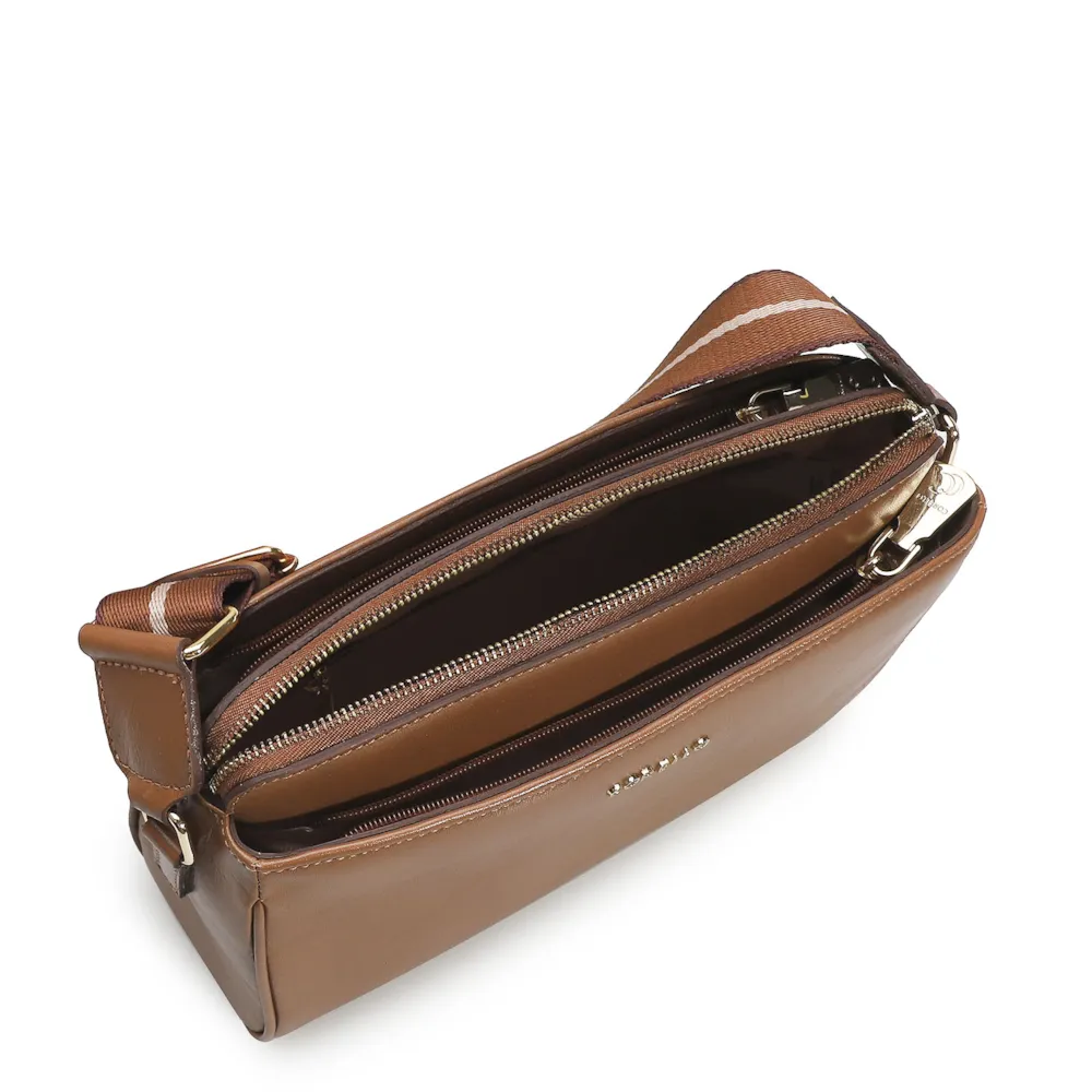 Bolsa Transversal Agnes Couro Caramelo - imagem 4
