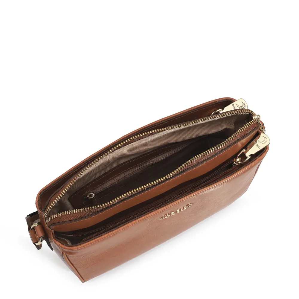 Bolsa Transversal Agnes Couro Caramelo - imagem 4