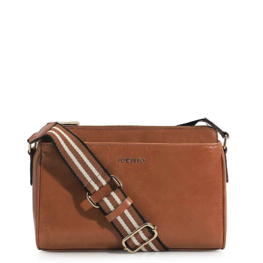 Bolsa Transversal Agnes Couro Caramelo