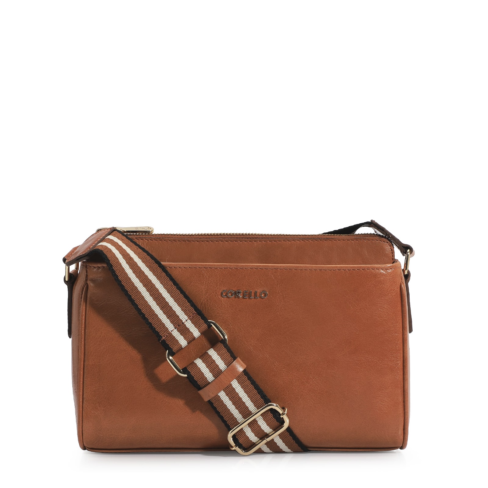 Bolsa Transversal Agnes Couro Caramelo