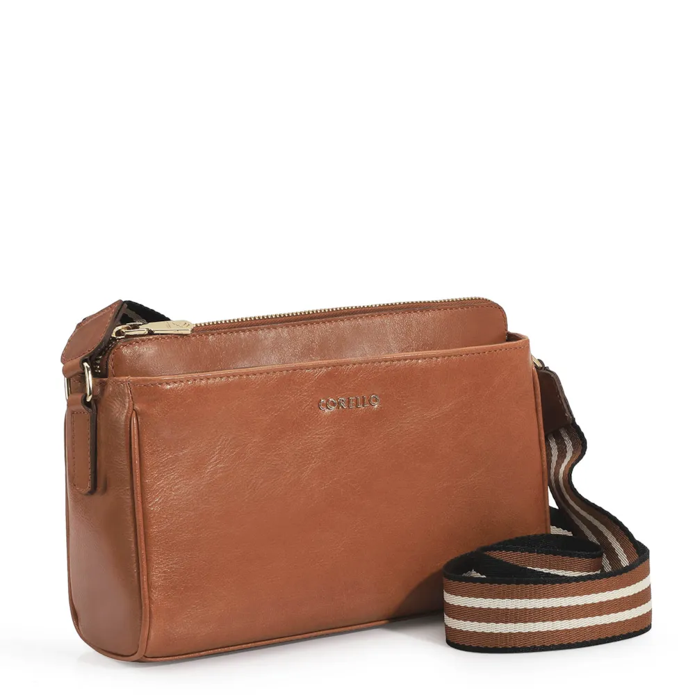 Bolsa Transversal Agnes Couro Caramelo - imagem 2