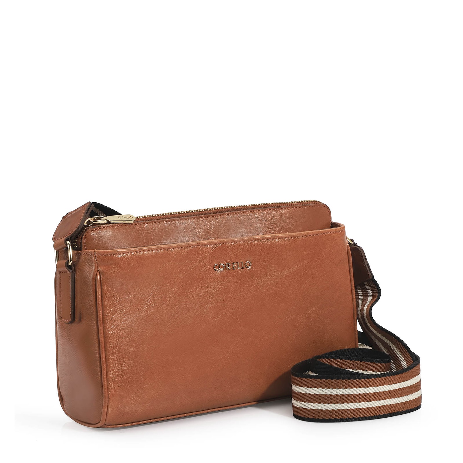 Bolsa Transversal Agnes Couro Caramelo
