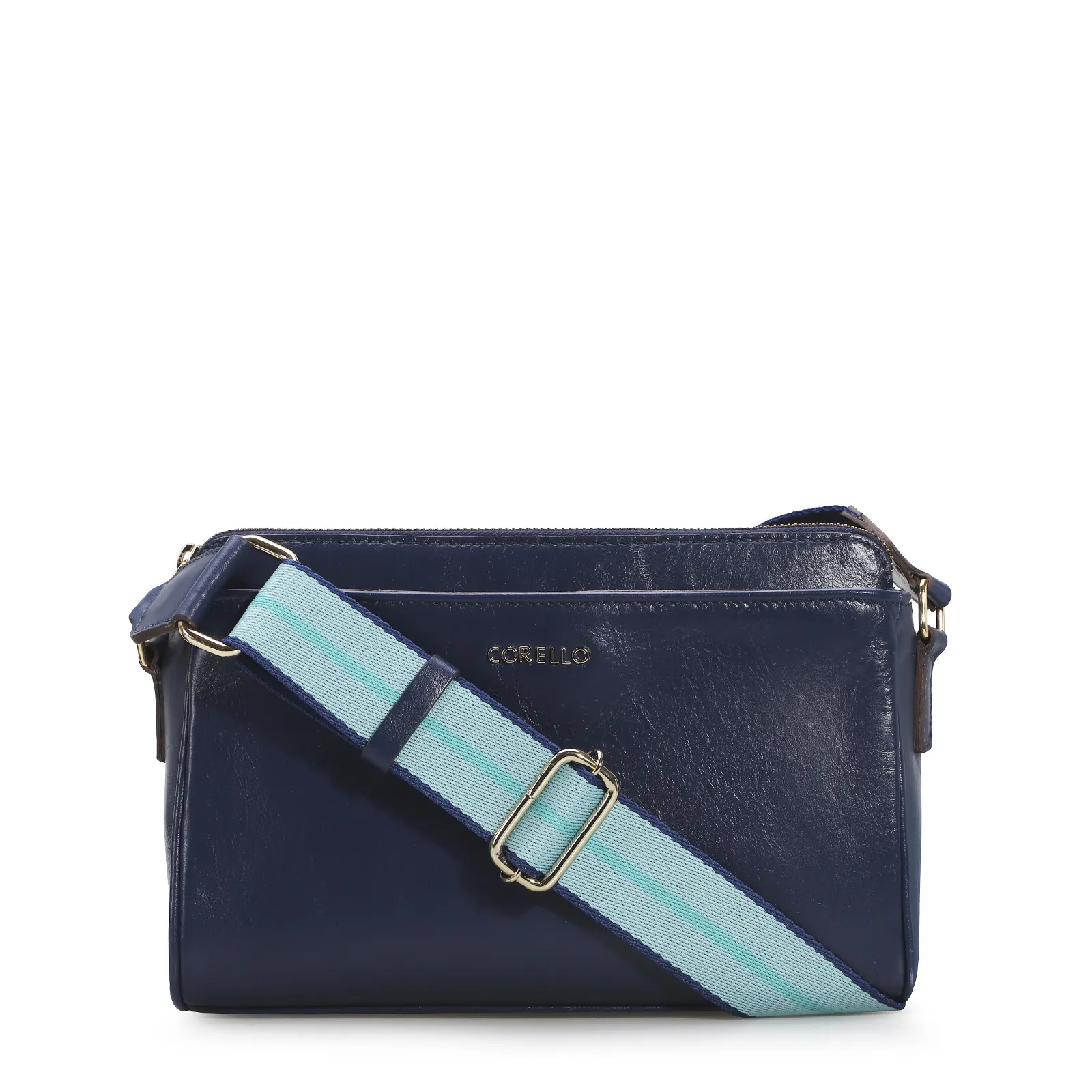 Bolsa Transversal Agnes Couro Marine