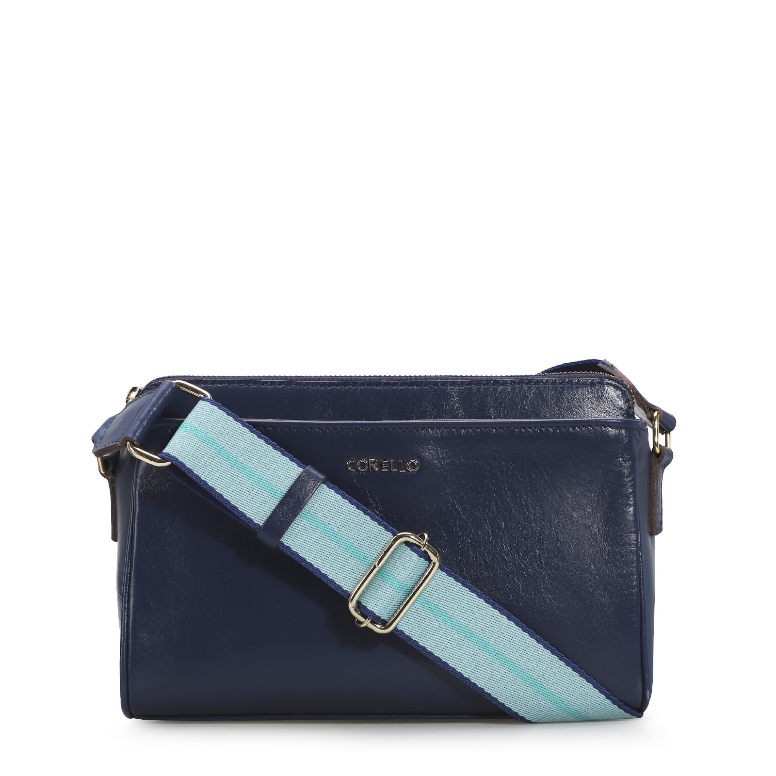 Bolsa Transversal Agnes Couro Marine