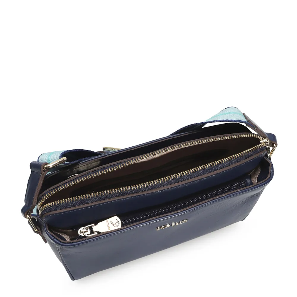 Bolsa Transversal Agnes Couro Marine - imagem 4